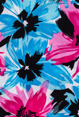 Flower print fabric