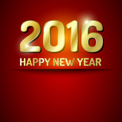 Happy New Year 2016 greetings card