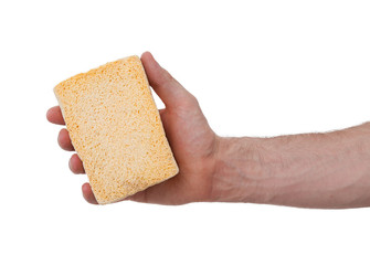 Yellow Sponge with white background