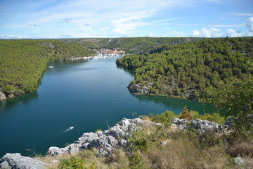 Naklejka premium Croatia – Skradin (Krka river)
