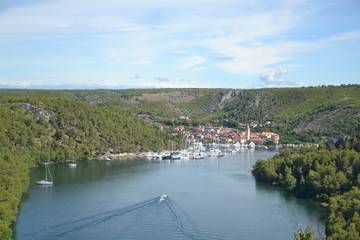 Obraz premium Chorwacja - Skradin (rzeka Krka)