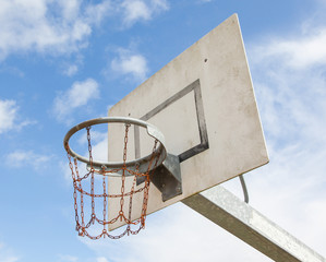 Basketball court in an old jail