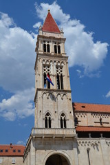 Fototapeta na wymiar Croatia- Trogir Sv. Lovre (Traù campanile della cattedrale di San Lorenzo)