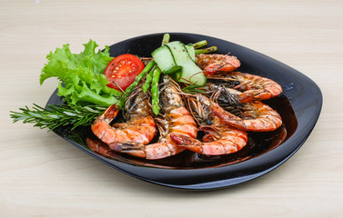 Grilled prawns