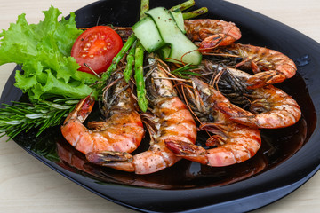 Grilled prawns