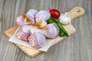 Raw chicken legs