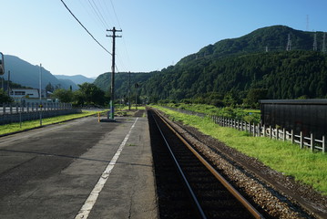Country side train in Japan