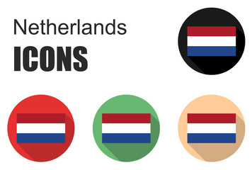 Obraz premium set flat icons netherlands