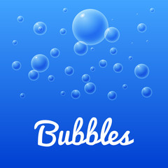 Aqua sea bubbles, set of bubbles
