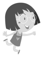 Little girl wearing glasses