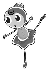 Little girl doing ballet dancing