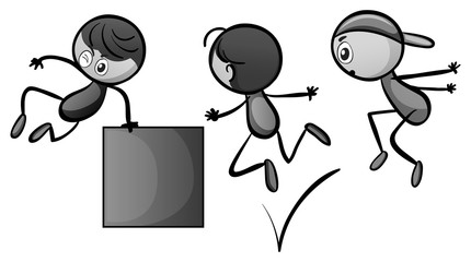 Doodles kid doing free jump