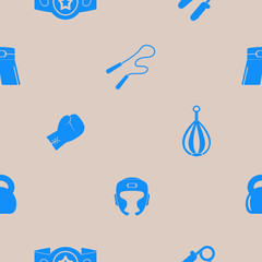 Seamless background with boxing icons for your design