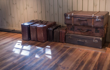 old Vintage Suitcase in the room