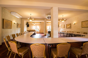 Room for business meeting