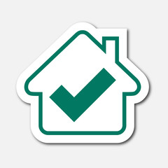 Logo maison et coche.