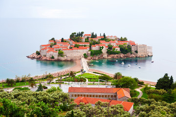 Fototapeta na wymiar Sveti Stefan Island, Montenegro