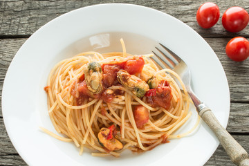 Spaghetti mit Miesmuscheln