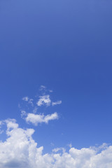 空と雲　青空　背景用　コピースペース