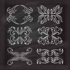 Vector calligraphic design elements.