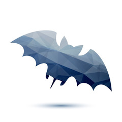 Halloween bat silhouette vector illustration.