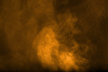 Abstract  orange powder cloud