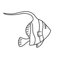 Vector Illustration of an Abstract Fish Icon
