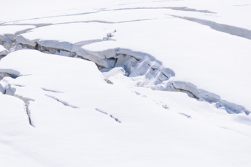 Crepacci su ghiacciaio: pericolo per gli alpinisti