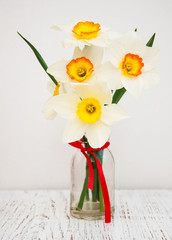 daffodils in a vase