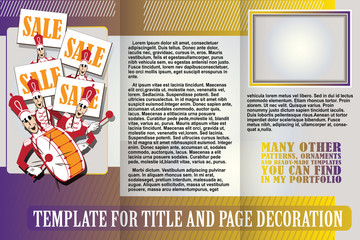 Naklejka premium vector template booklet with orchestra going on sale