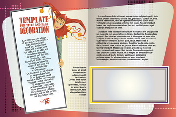 vector template booklet. Harlequin advertise your products - obrazy, fototapety, plakaty