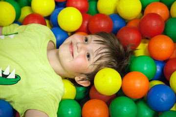 Fototapeta na wymiar Little boy in the children's playground