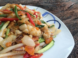 STIR-FRIED SQUID WITH SALTED EGG YOLK