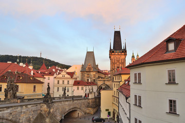 Naklejka na ściany i meble Prague at dawn