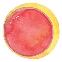 Abstract acrylic and watercolor circle painted background. Textu