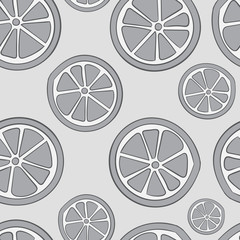 Seamless gray citruses