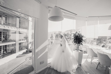 blonde bride with her groom