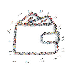 group  people  shape  purse cartoon