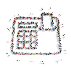 people  shape  cash register cartoon