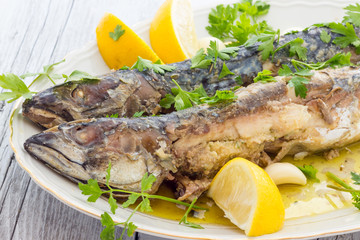 Mackerel baked