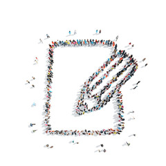 group people shape  notes cartoon