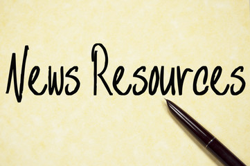 news resources text write on paper