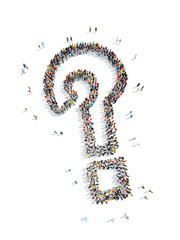 people  shape  question mark cartoon