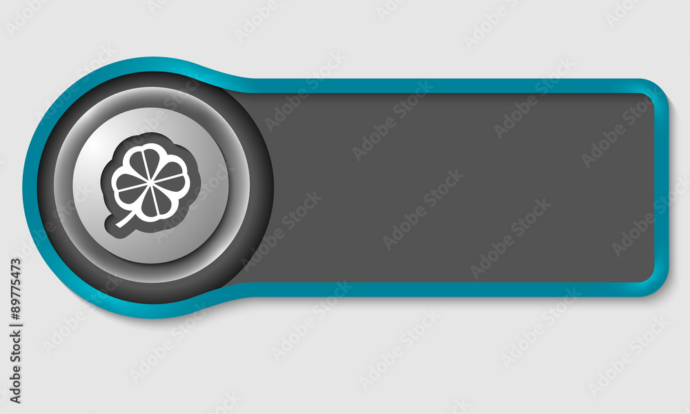 Poster abstract button for your white text and cloverleaf