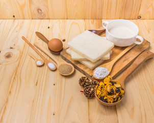 different sweet baking  and cereals on a table