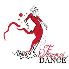 Flamenco dance vector sketches.