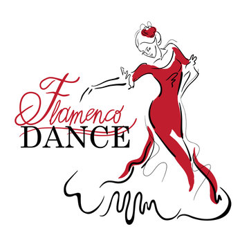 Flamenco dance vector sketches.
