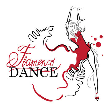 Flamenco dance vector sketches.