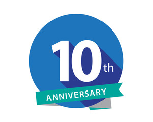 10 Anniversary Blue Circle Logo