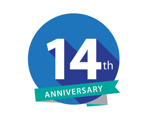 14 Anniversary Blue Circle Logo